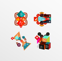 Set of abstract geometric shapes with options