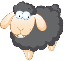 grinsendes schwarzes Schaf