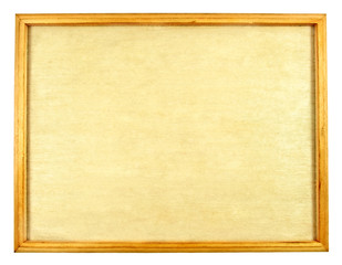 Wooden board on white background