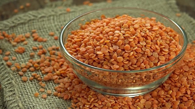 Heap of Red Lentils (seamless loopable 4K UHD footage)