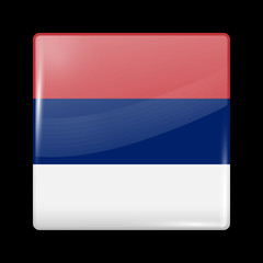 Flag of Serbia. Glossy Icons