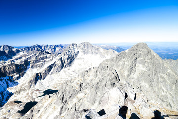 view from Lomnicky Peak, Vysoke Tatry (High Tatras), Slovakia