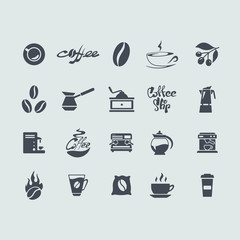 Set of coffee icons