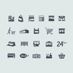 Set of store icons