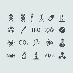 Fototapeta premium Set of chemistry icons