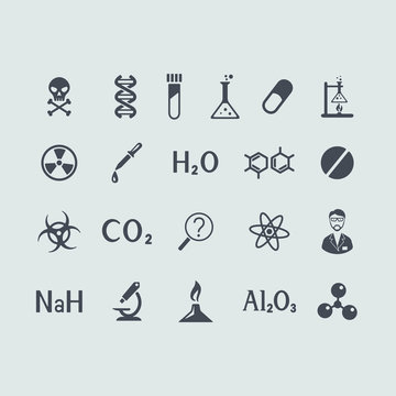 Set of chemistry icons