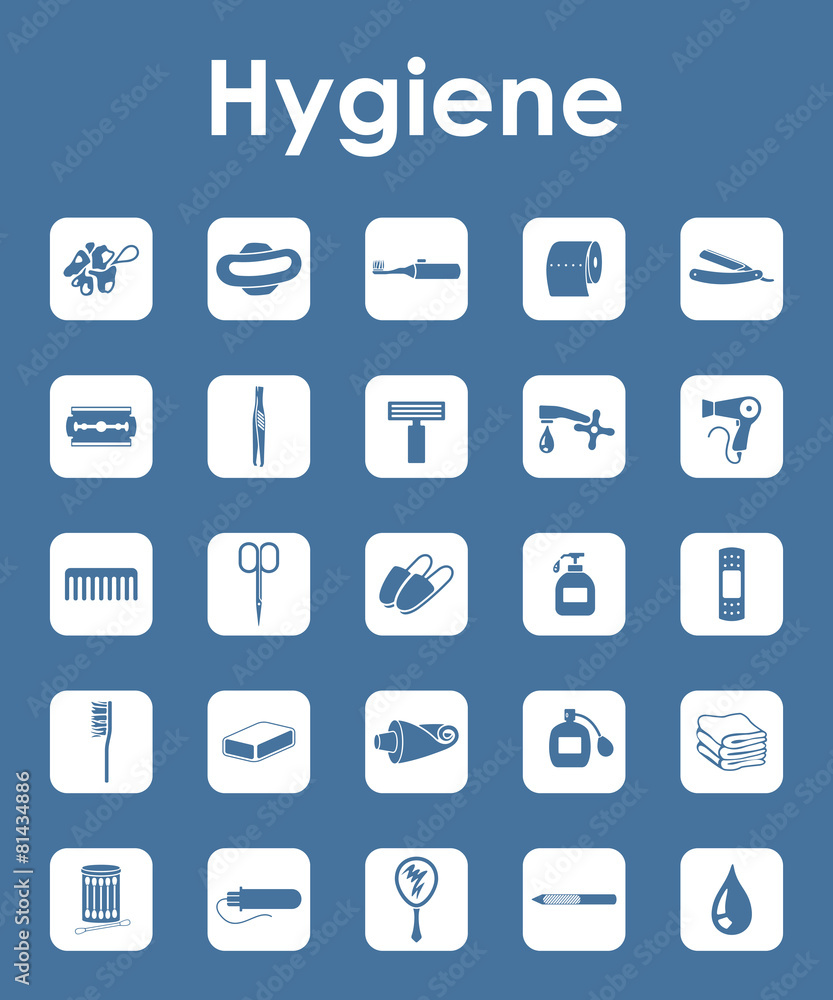 Canvas Prints set of hygiene simple icons