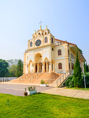 Fototapeta na wymiar Suebnathitham church, located in Chiang Mai, Thailand.