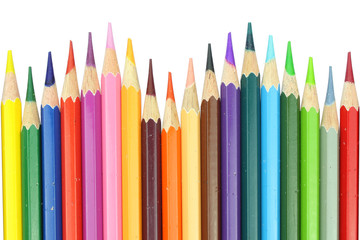 colour pencils isolated on white background