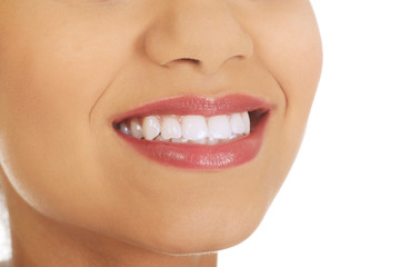 Obraz premium Woman's mouth with perfect smile.
