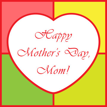 Mothers Day greeting card - with heart