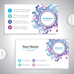 business card - molecular grid - laboratory research - molecular