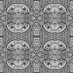 Black and white seamless pattern, hand drawing background