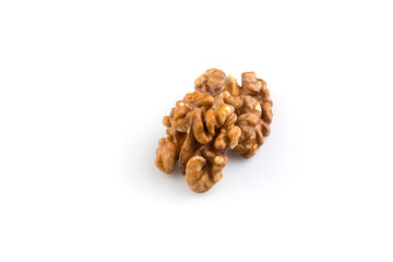 Walnuts isolated on white background