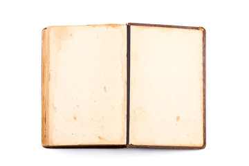 open old book on white background