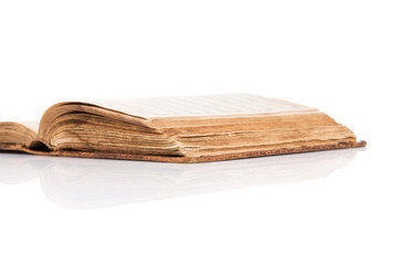 musical composition book opened