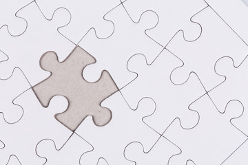 Fototapeta premium white jigsaw puzzle