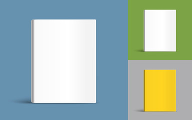 Different blank book covers template. Vector illustration