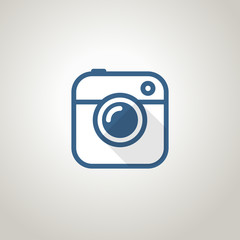 Vintage photo camera icon. Minimalism illustration concept