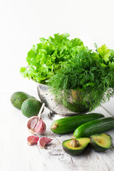 Mix of green vegetables