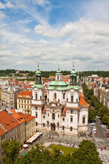 Fototapeta na wymiar Saint Nicholas Cathedral in Prague.