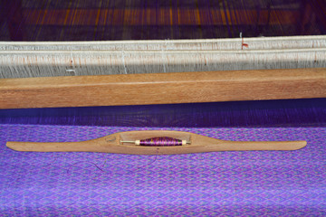 traditional handmade silk weaving loom
