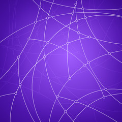 Geometric vector pattern,curves and nodes