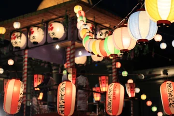 Papier Peint photo autocollant Lieux asiatiques Lanterne Temple Tsukiji Honganji