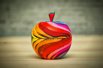 Decorative apple-matryoshka wooden, hand-painted