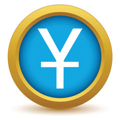 Gold currency yen icon