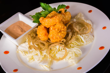 Grilled chicken with Chinese cabbage