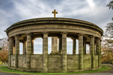 Fototapeta na wymiar War memorial in Greenhead park, Huddersfield.