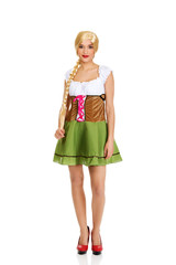 Woman wearing traditional Bavarian dress.