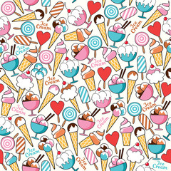 Seamless pattern Ice Cream