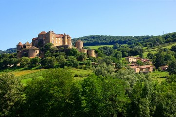 Fototapeta na wymiar Hilltop castle of Château de Berzé in Burgundy, France