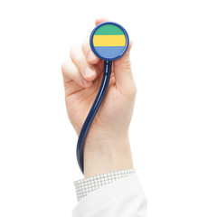 Stethoscope with flag series - Gabon
