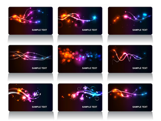 Set of vector business cards