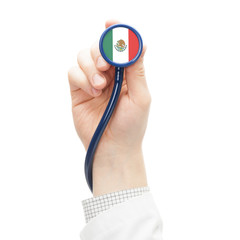 Fototapeta premium Stethoscope with flag series - Mexico
