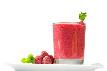 Healthy fresh  delicious homemade raspberry smoothie