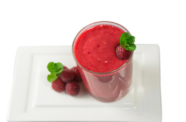 Healthy fresh  delicious homemade raspberry smoothie