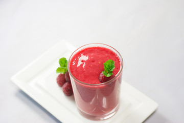 Healthy fresh  delicious homemade raspberry smoothie