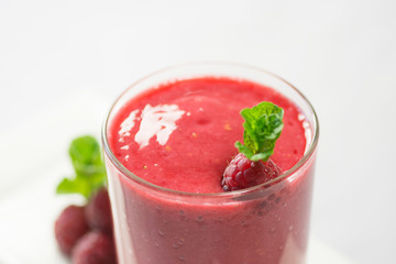 Healthy fresh  delicious homemade raspberry smoothie