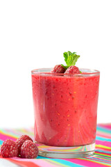 Healthy fresh  delicious homemade raspberry smoothie
