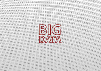 Big data volume concept as vector illustration background