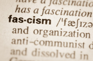 Dictionary definition of word fascism - obrazy, fototapety, plakaty