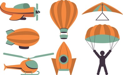 set of icons  aviation