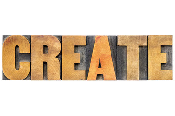 create word typography in wood type
