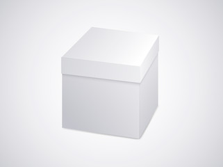 Blank closed box on white background