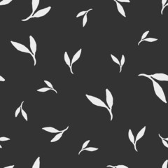 Hand Drawn Leaves Seamless Pattern