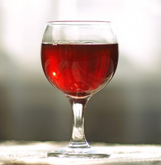 red wine in glass